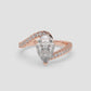 Pear Diamond Twist Band Ring