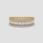 Triple Row Baguette & Round Diamond Fashion Ring