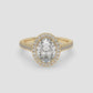 Starlight Halo Oval Ring