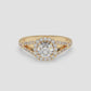 Celestial Halo Split-Shank Engagement Ring - Round