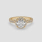 Aurora Halo Split-Shank Engagement Ring - Round