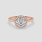 Eternal Radiance Halo Ring - Round