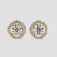 Floating Halo Stud Earrings - Round