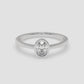 Oval Bezel-Set Solitaire Ring