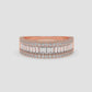 Triple Row Baguette & Round Diamond Fashion Ring